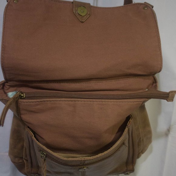 The Sak Leather Convertible Backpack Crossbody Shoulder Bag Preowned